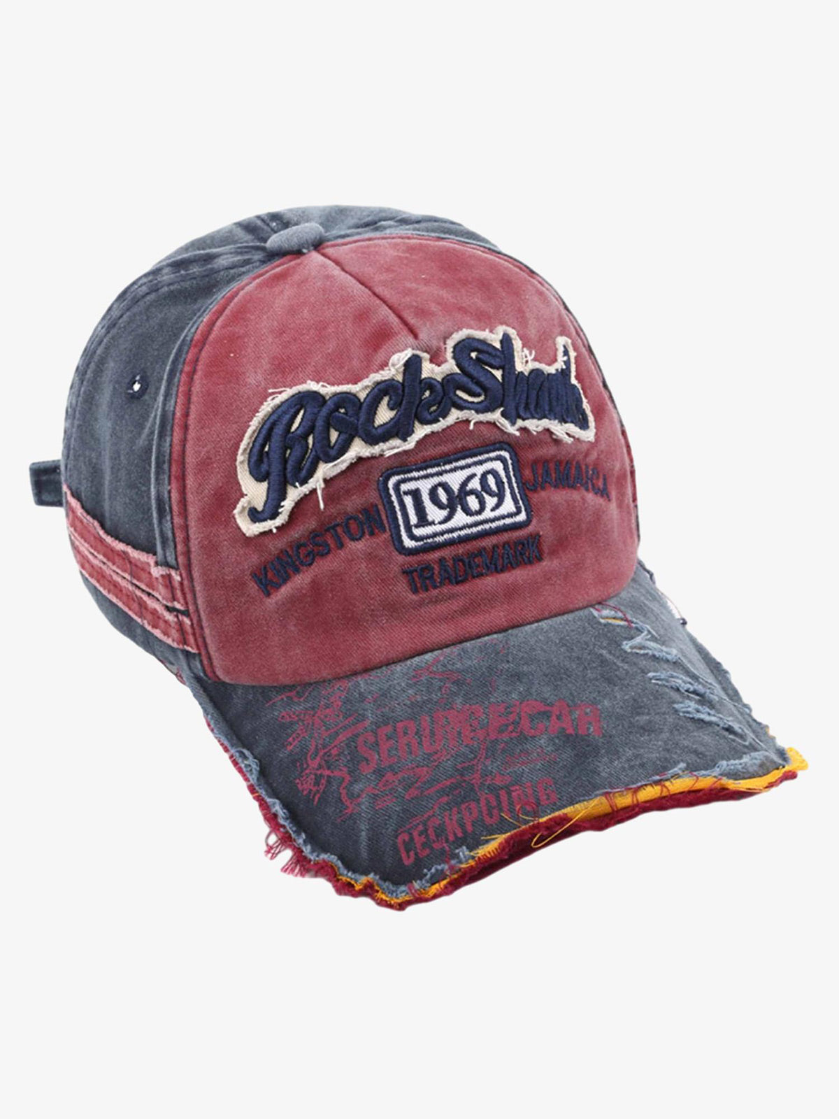 Theprecipice Retro Letter Denim Cap - 2136