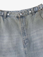 Distressed Washed Detachable Jeans