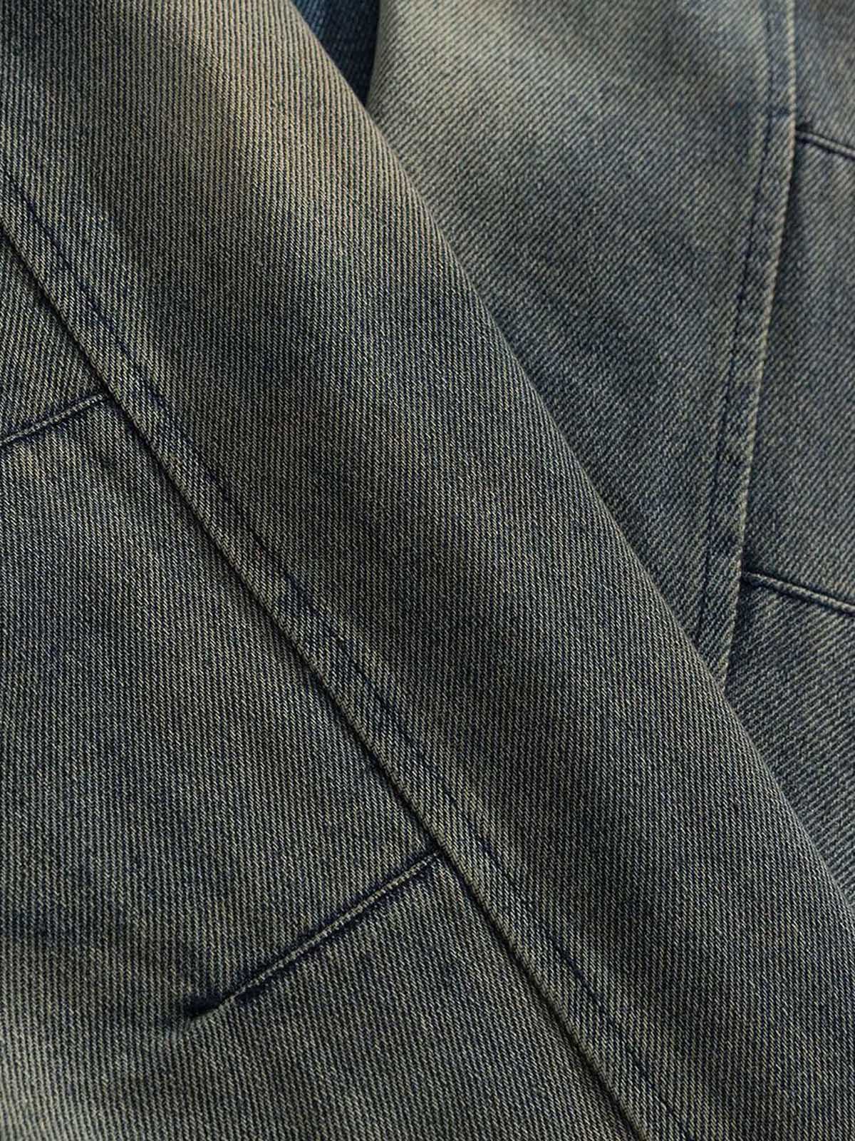 Theprecipice High Street Hip-hop Distressed Washed Denim Jacket - 2242