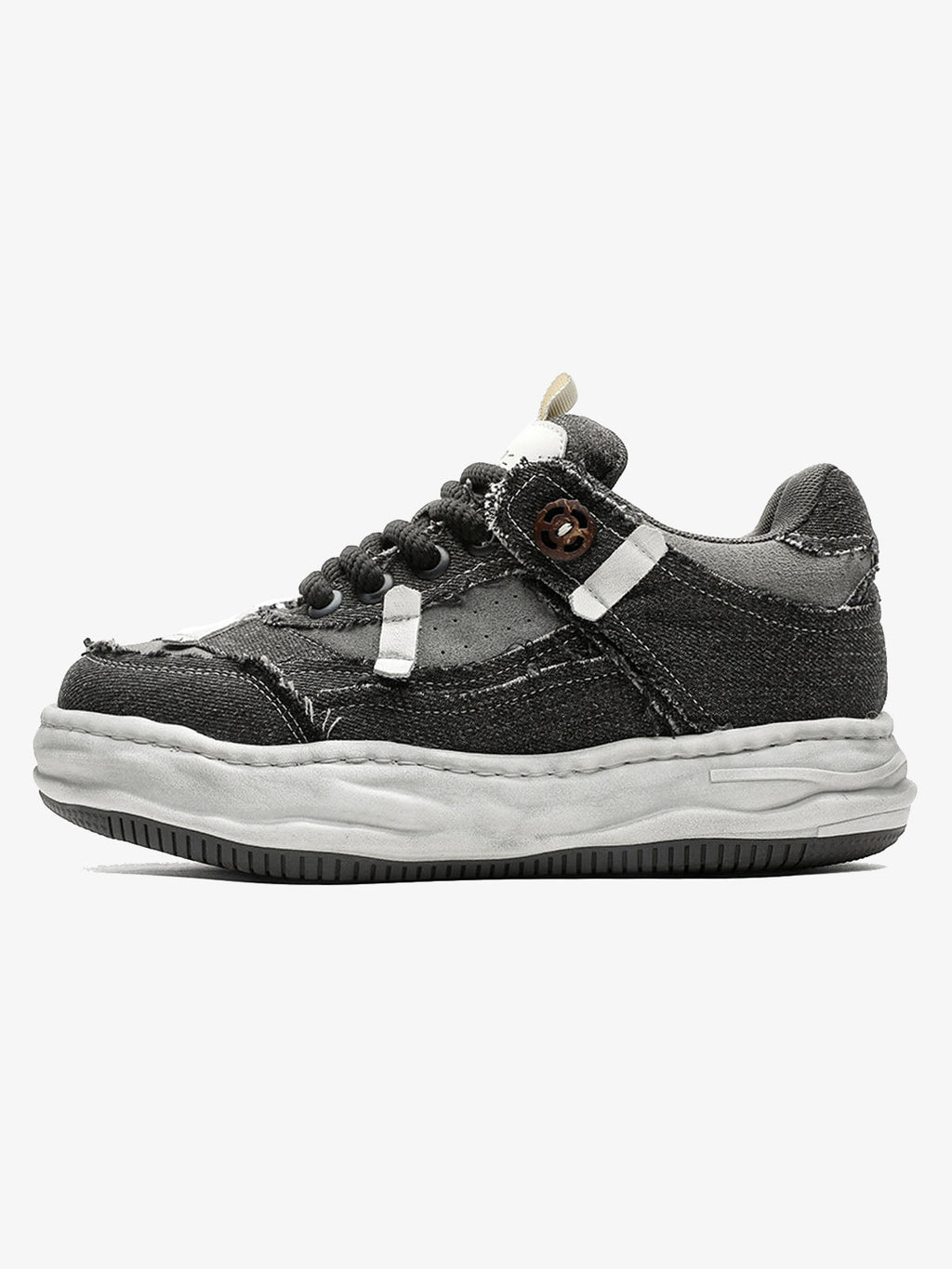 Distressed Deconstructed Split Whisker Platform Sneakers - 2602
