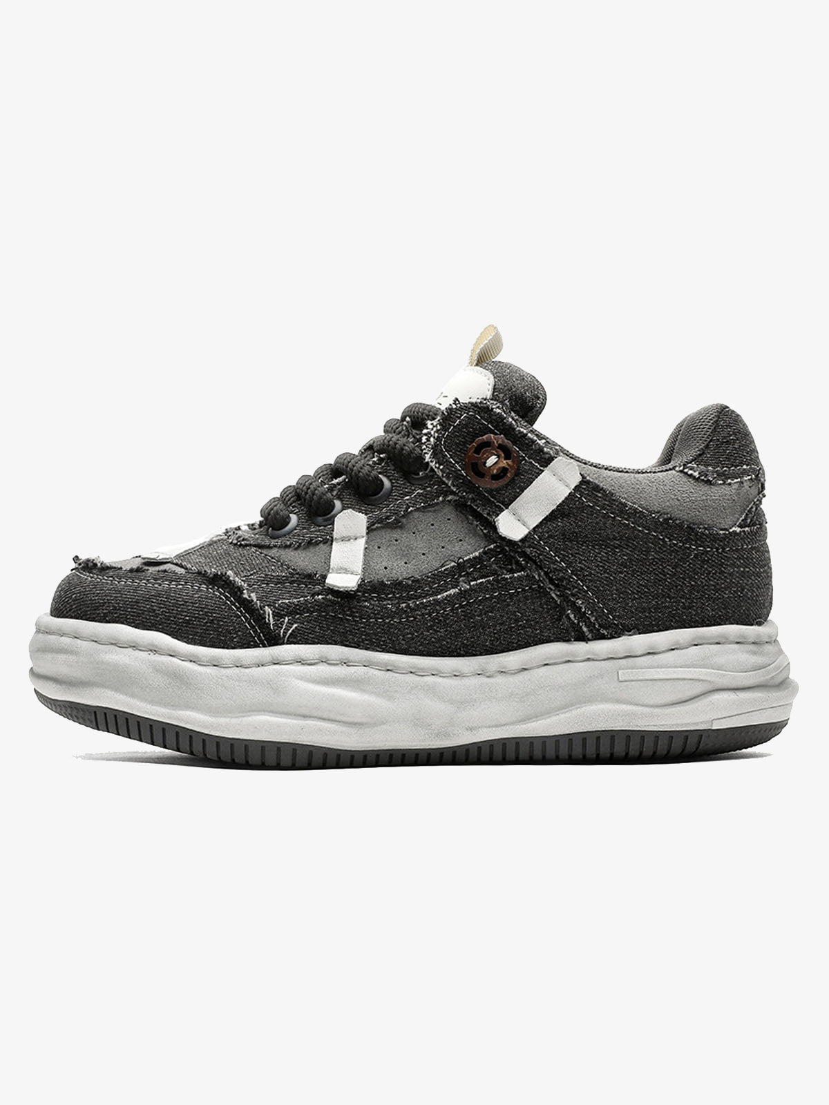 Distressed Deconstructed Split Whisker Platform Sneakers - 2602