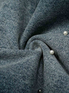 Washed Studded Denim Jorts
