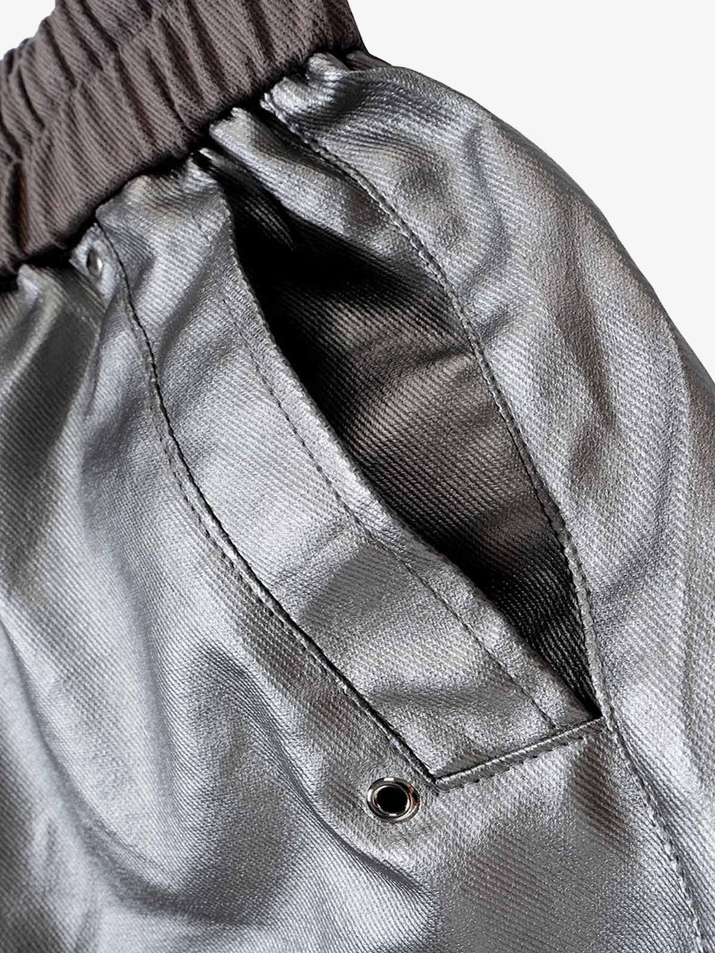 RO Style Matte Coated Leather Baggy Trousers - 2339