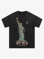 Theprecipice Statue Of Liberty Vintage T-shirt - 2132