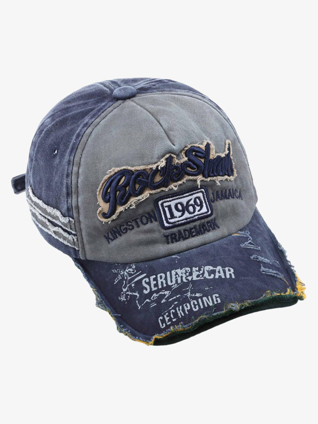 Theprecipice Retro Letter Denim Cap - 2136