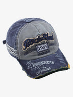 Theprecipice Retro Letter Denim Cap - 2136
