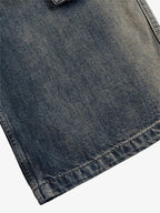 Theprecipice Wide Leg Multi-Pocket Straight Leg Loose Jeans - 1666
