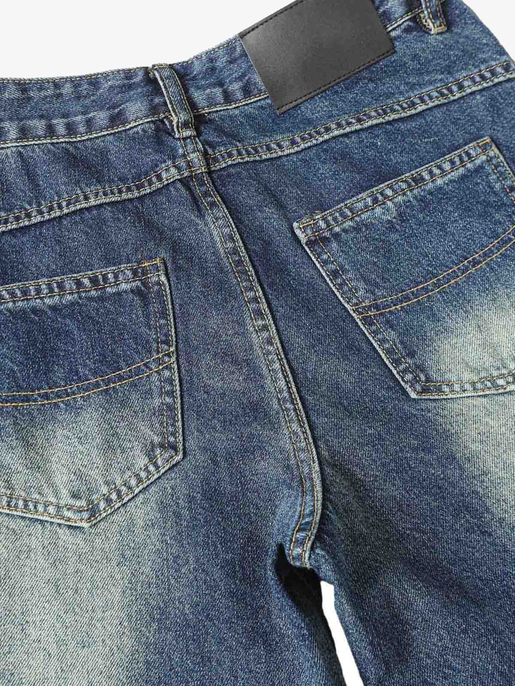Washed Distressed Deconstructed Pleated Scimitar Jorts