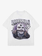 Theprecipice Masked Gangster Portrait Printed T-Shirt-1533