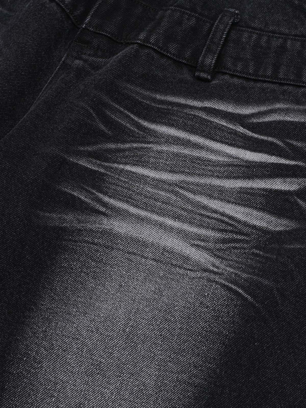 Theprecipice Old Washed Double Waistband Design Denim Jorts