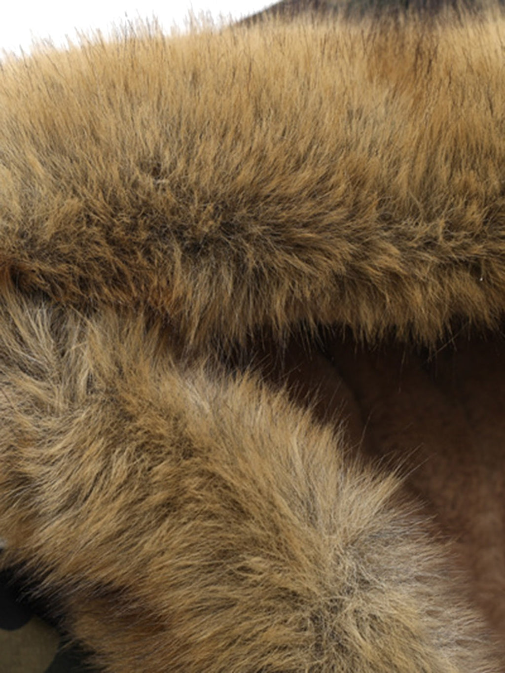 Embroidered Detachable Fur Hooded Jacket - 2546