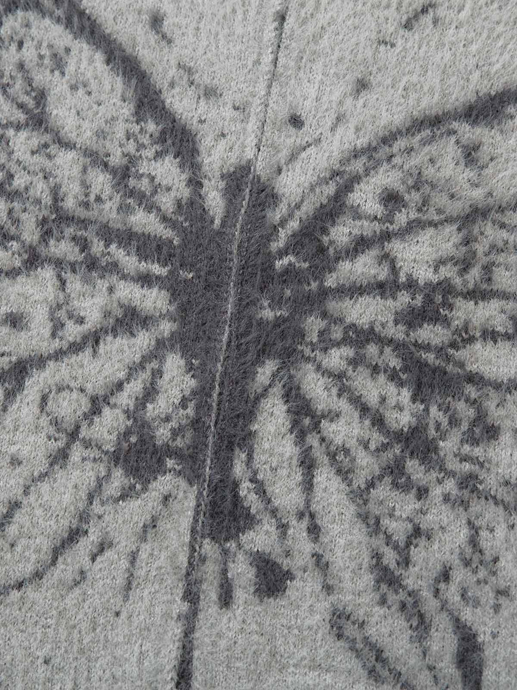 Theprecipice Butterfly Jacquard  Knit Mock Neck Sweater