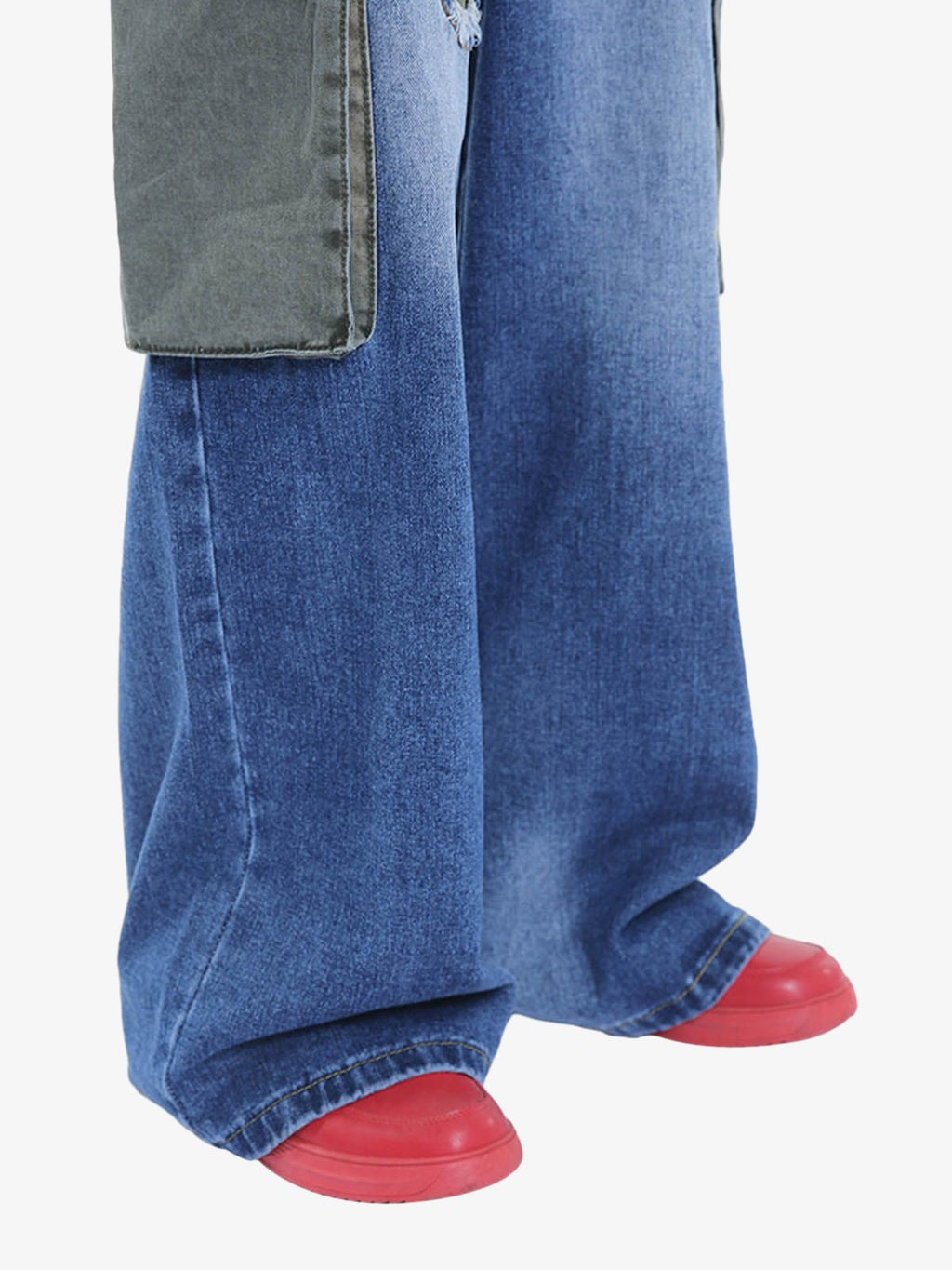 Theprecipice Homemade Large Pocket Cargo Jeans
