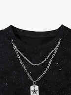 Street Chain Waistcoat Ripped Vest