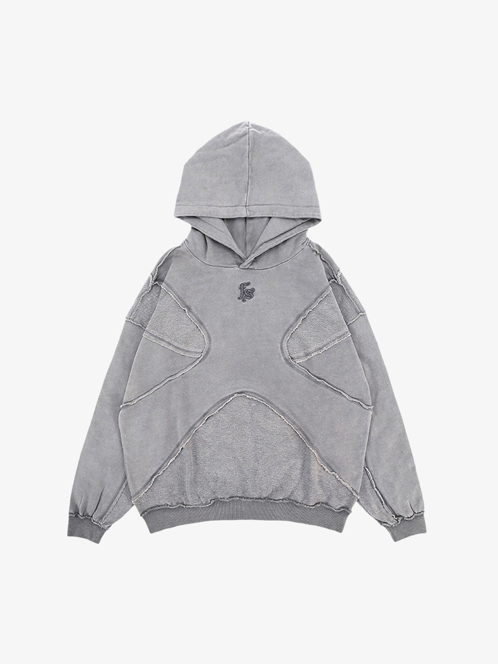 Theprecipice Washed Splicing Hoodie - 1985