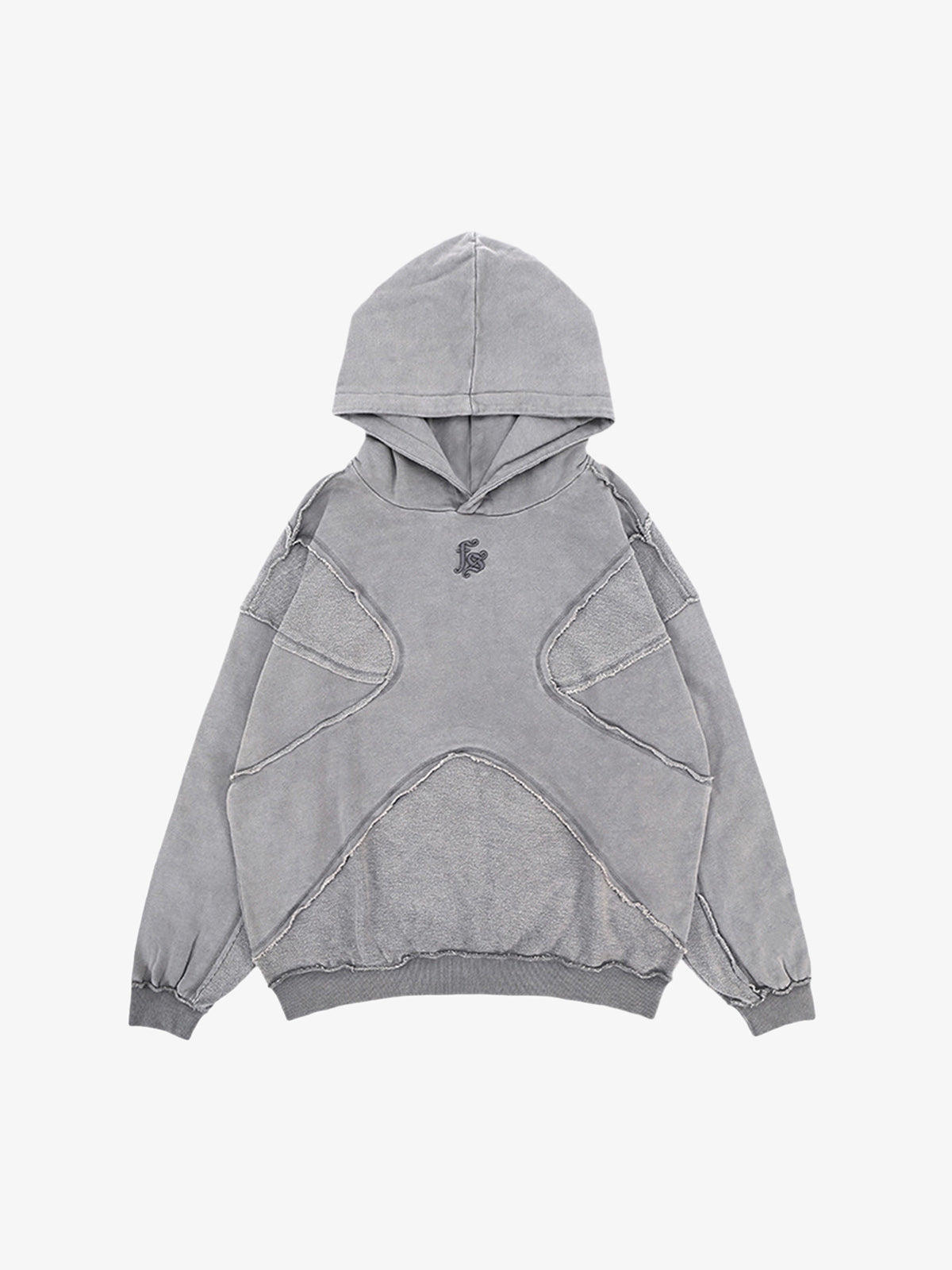 Theprecipice Washed Splicing Hoodie - 1985