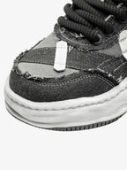 Distressed Deconstructed Split Whisker Platform Sneakers - 2602