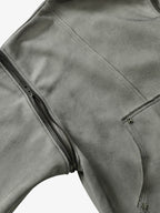 Street Washed Distressed Stitching Rivet Hooded Jacket