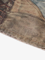 Theprecipice High Street Distressed Washed Printed Jeans - 2246