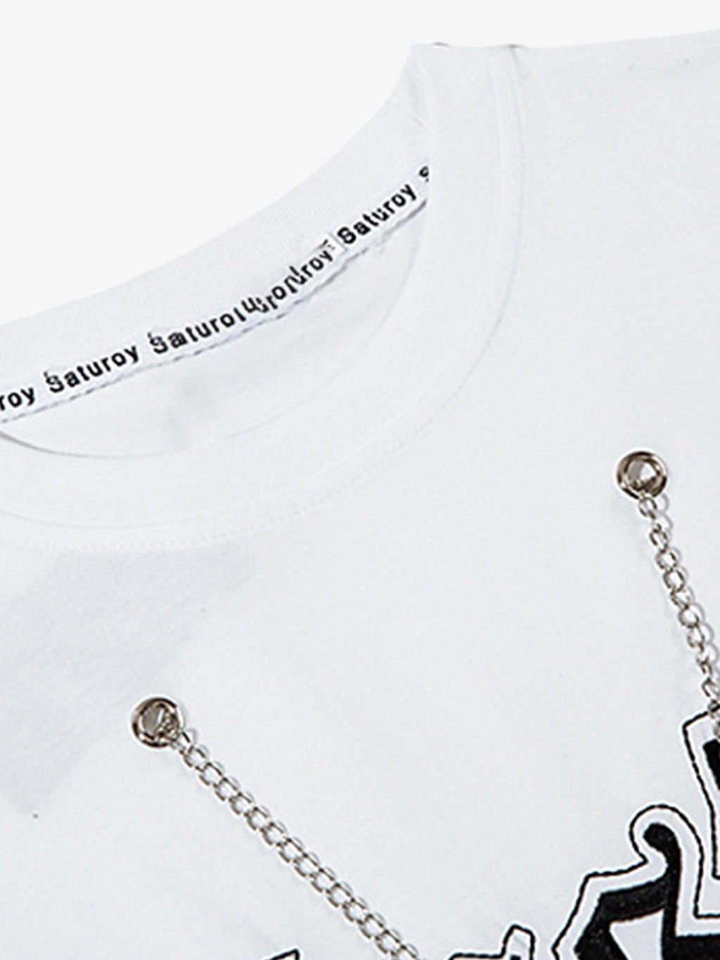 Graphic Letter Chain Vest