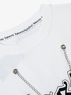 Graphic Letter Chain Vest