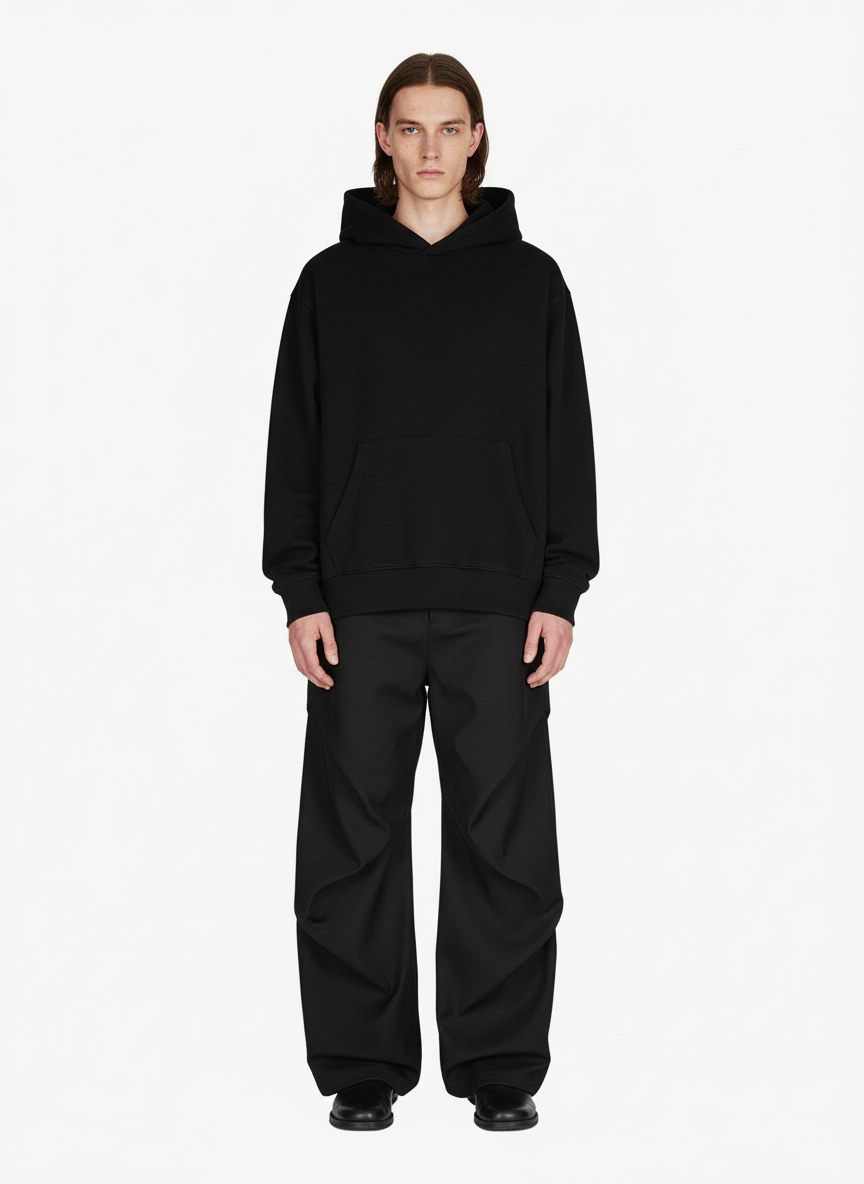 Woven Retro Cleanfit Pleated Drape Pants