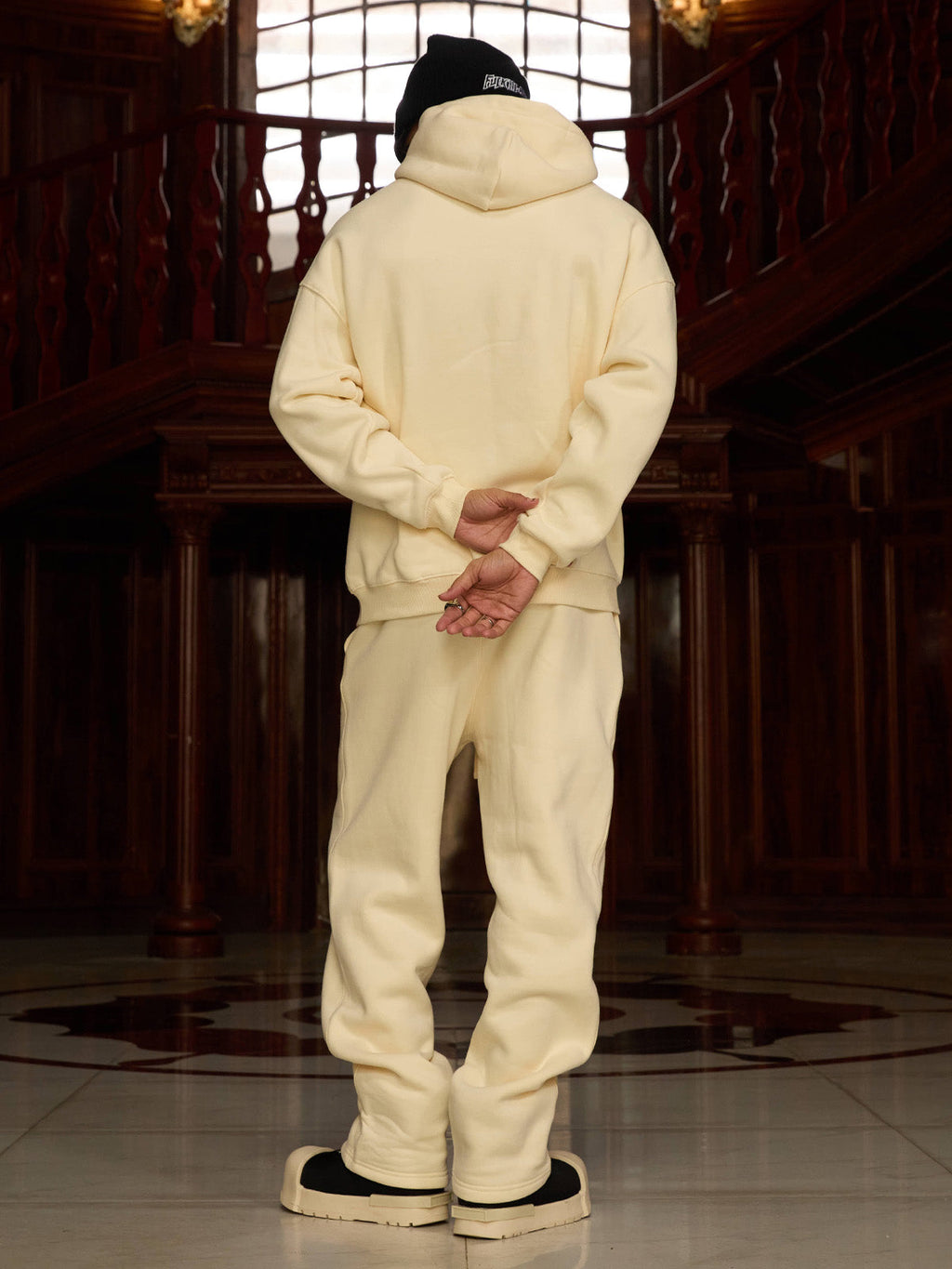 Theprecipice Street Hip-Hop Letters Fleece Tracksuit - 2230