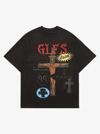 Theprecipice Funny Jesus Graffiti Street Rap T-shirt