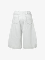 Deconstructed Split Contrast Stitching Scimitar Jorts