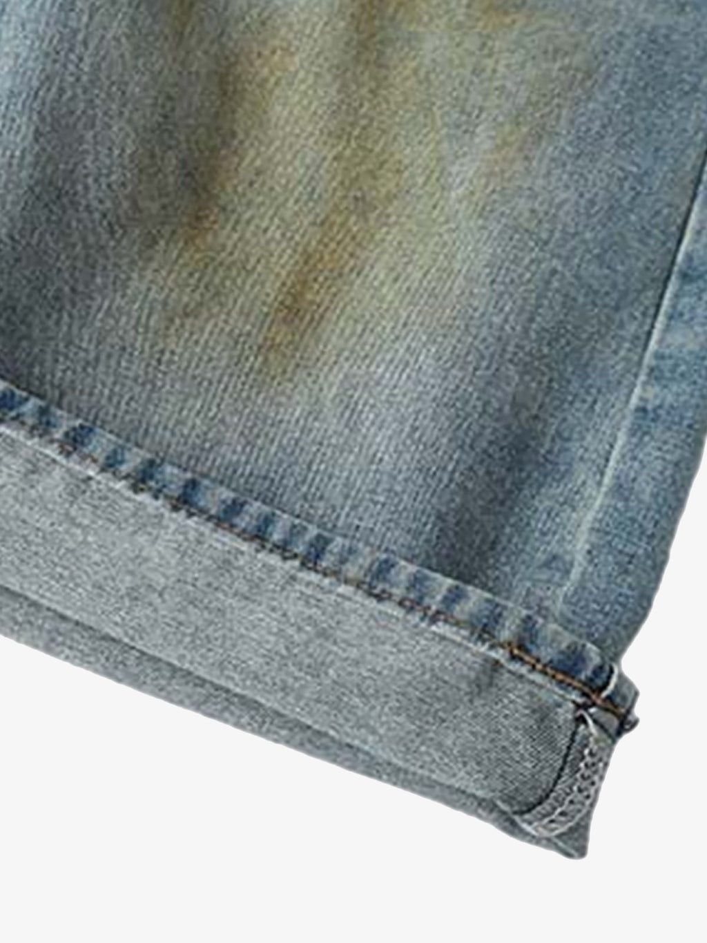 Washed Distressed Spray-Painted Ripped Jorts