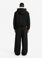 Spliced Fur Hooded Quilted Jacket - 2285