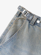 Distressed Washed Detachable Jeans