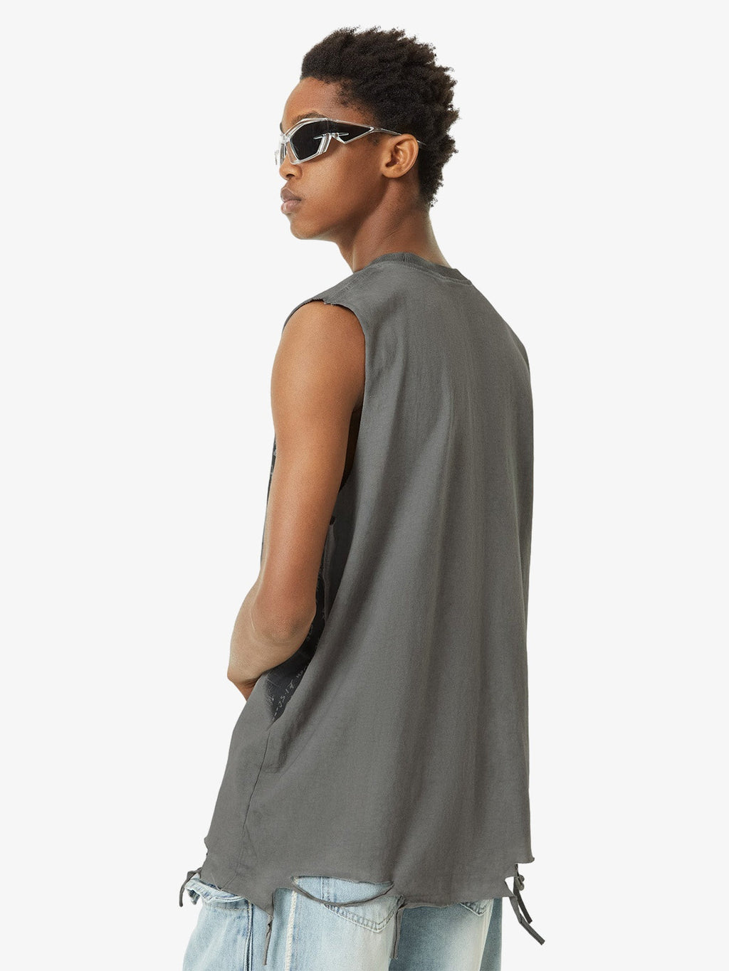 Theprecipice Vintage Necklace Star Print Hip-hop Tank Top - 2070