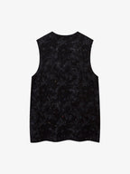 Retro Rhinestone Cross Chain Vest