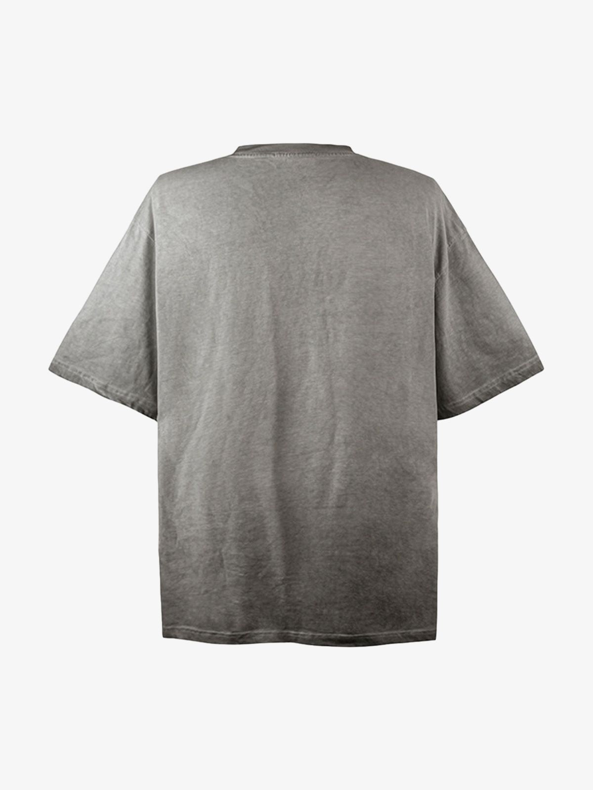 Portrait Print Crew Neck T-Shirt - 2377