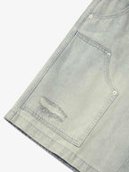 Theprecipice Retro Washed Hip-Hop Shorts