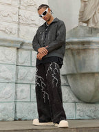 Theprecipice Vintage Motorcycle Suede Street Rap Jacket - 2232