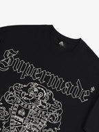 Original Gothic Letter Family Shield Badge Print T-Shirt