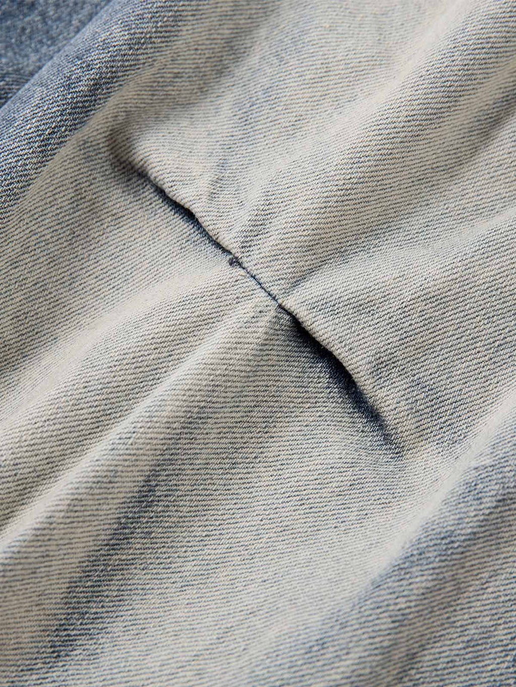 Distressed Washed Pleated Jeans