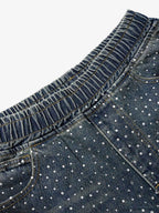 Heavy Diamond Drawstring Denim Jorts