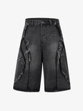 Theprecipice High Street Washed Distressed Denim Shorts - 2100