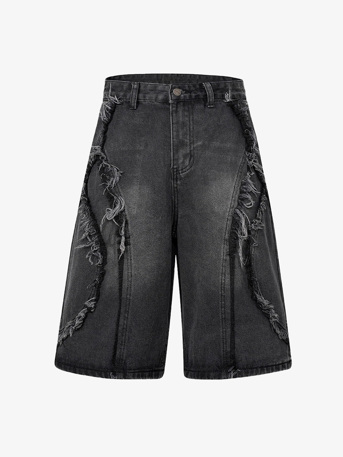 Theprecipice High Street Washed Distressed Denim Shorts - 2100