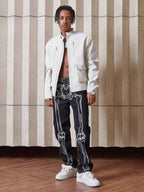 Theprecipice Hip Hop Bones Embroidered Jeans - 1859