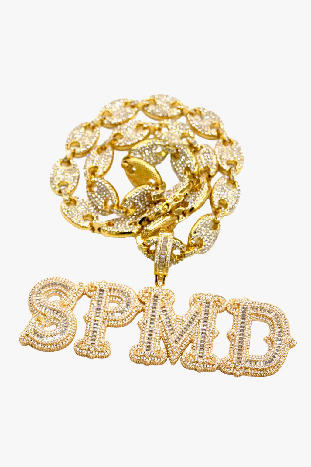 Theprecipice Hip-hop Diamond Letter Necklace - 2229