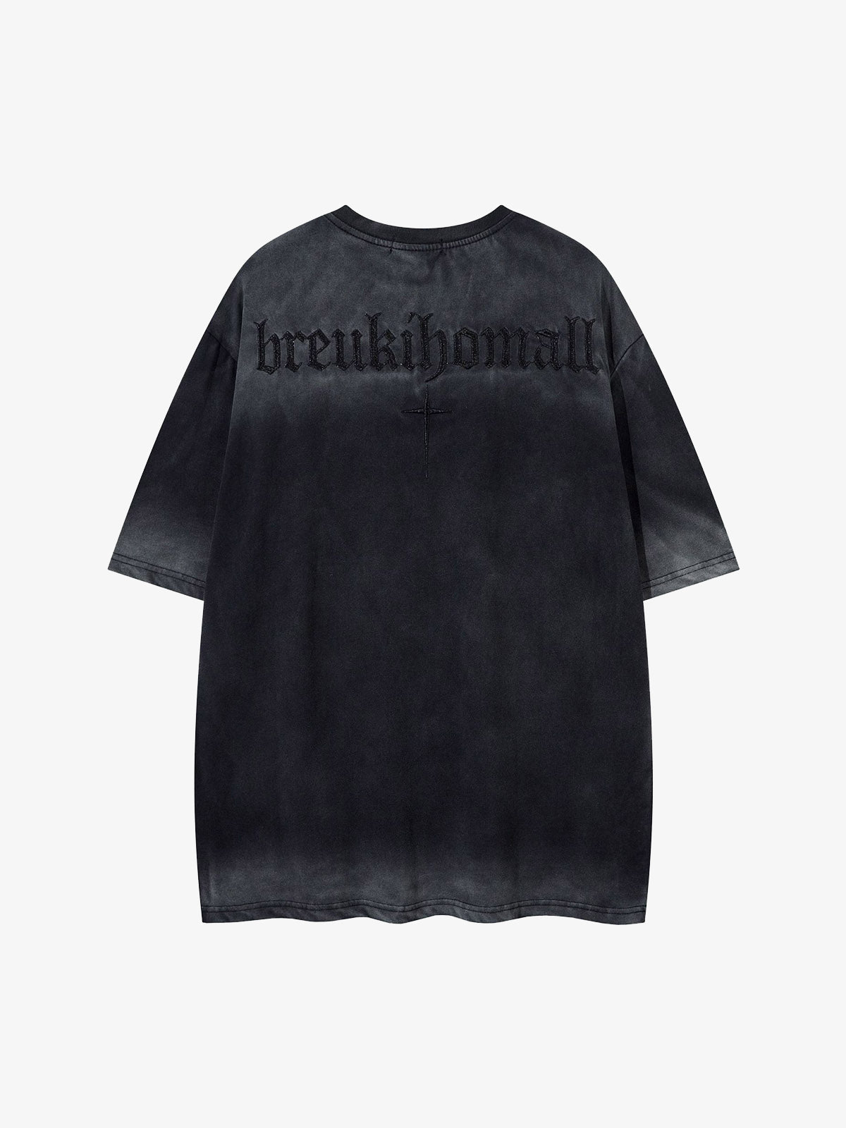 Oversized Cross and Studed T-Shirt