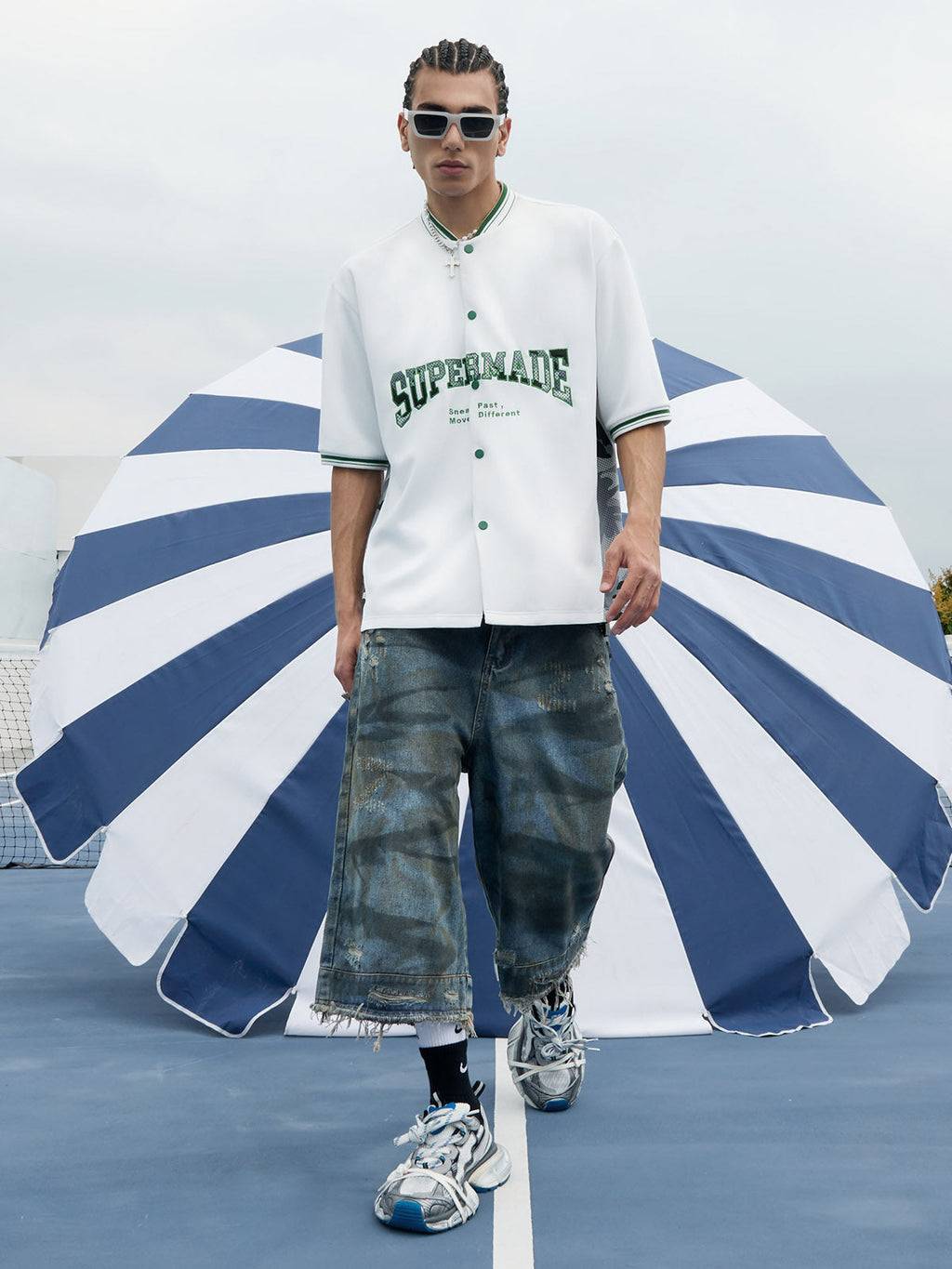 Original Camouflage Spliced Baseball T-Shirt - 2350