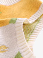 Theprecipice Graffiti Love V-neck Irregular Sweater - 1695