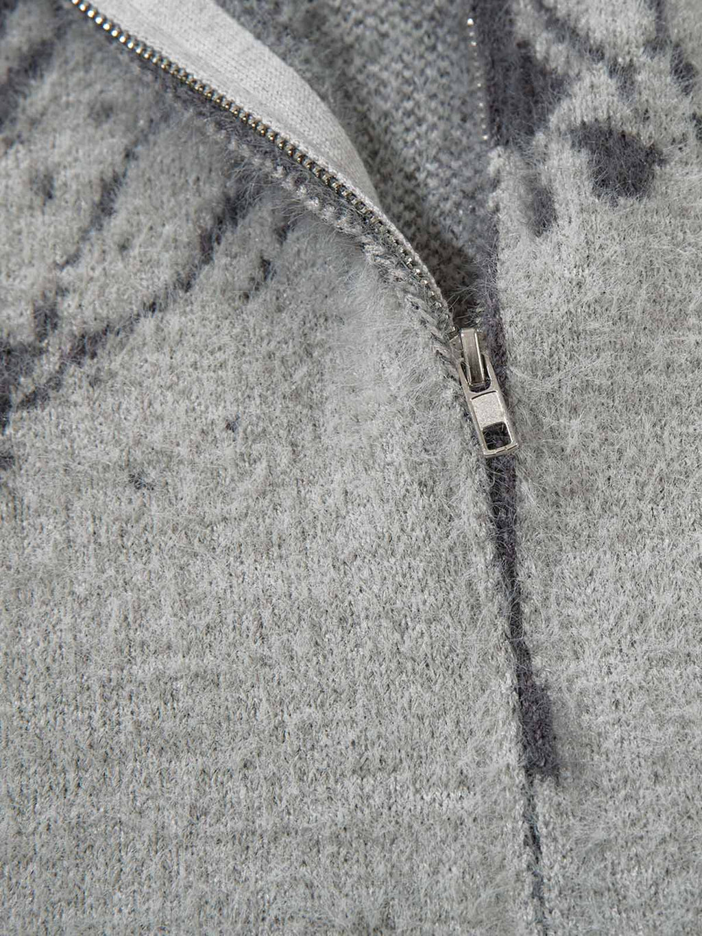 Theprecipice Butterfly Jacquard  Knit Mock Neck Sweater