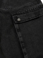 Grommet Design Multi-Pocket Cargo Jeans