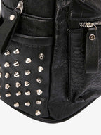 Rivet Crocodile-Print Backpack - 2464